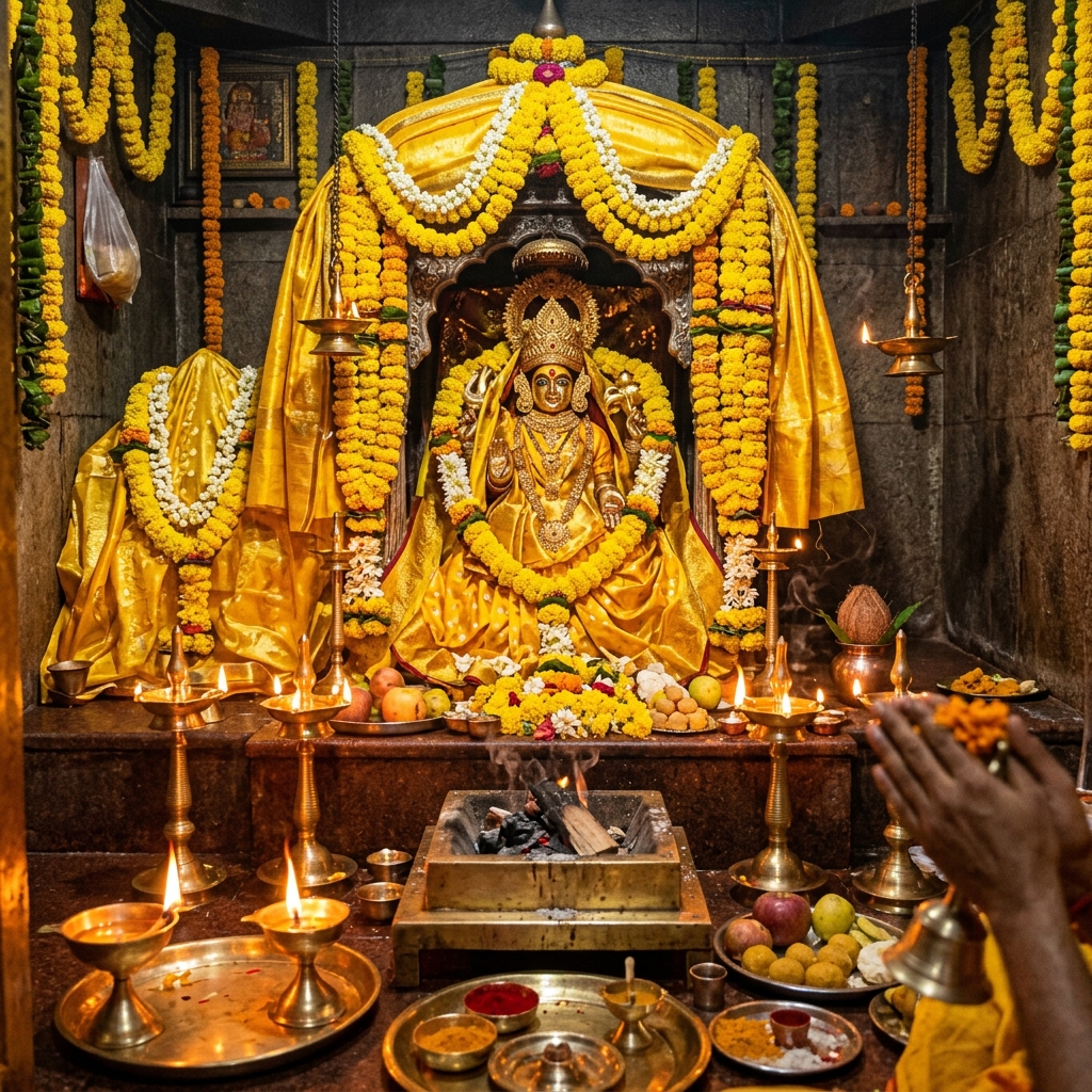 Maa Baglamukhi Pitambara Peeth Altar
